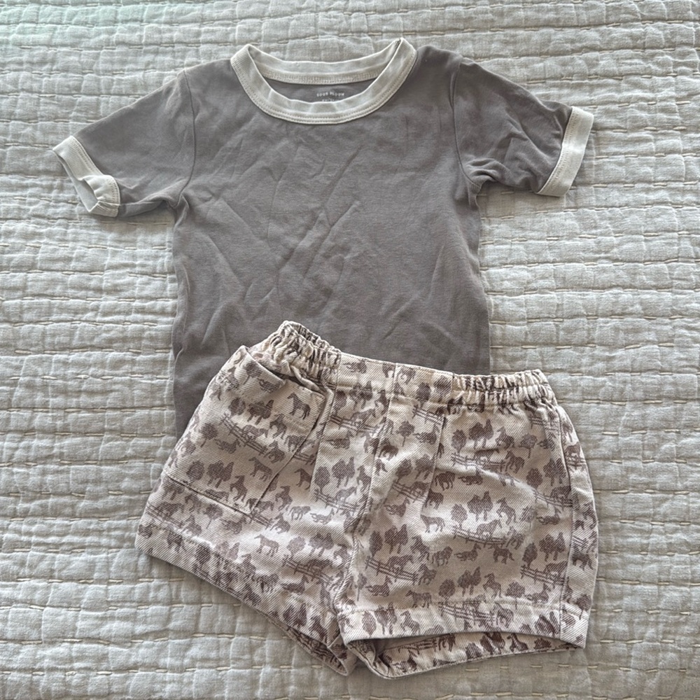 Soor ploom ringer tee and shorts bundle